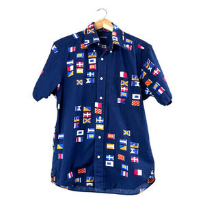Men's Flag Nautica Button Front Shirt S